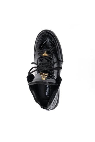 Mauri 8429 Exotic Crocodile & Patent High-Top Sneaker-AmbrogioShoes