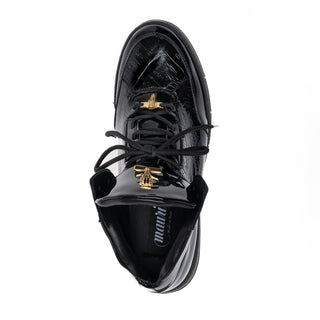 Mauri 8429 Men's Shoes Exotic Crocodile Skin & Embossed Patent Leather High-Top Sneaker (MA5678)-AmbrogioShoes