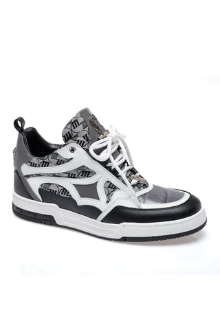 Mauri 8435 Abstract Crocodile Skin / Nappa / Fabric Sneaker (MA5685)-AmbrogioShoes