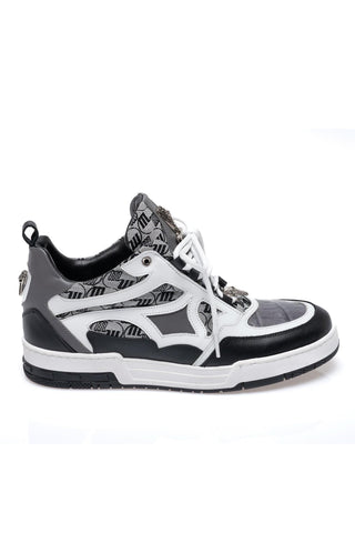 Mauri 8435 Abstract Crocodile Skin / Nappa / Fabric Sneaker (MA5685)-AmbrogioShoes