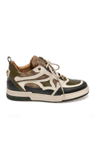 Mauri 8435 Abstract Crocodile Skin / Nappa / Fabric Sneaker (MA5685)-AmbrogioShoes