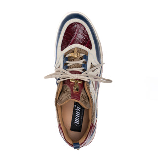 Mauri 8435 Abstract Men's Shoes Exotic Crocodile Skin / Nappa Leather / Fabric Sneaker (MA5685)-AmbrogioShoes