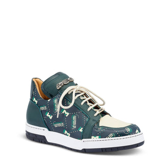 Mauri 8440 Crown Exotic Crocodile Skin / Nappa / Patent Leather Sneakers (MA5450)(Made to Order)-AmbrogioShoes