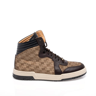 Mauri 8466/1 Vision Men's Shoes Nappa Leather / Fabric / Time Leather High-Top Sneaker (MA5681)(Special Order)-AmbrogioShoes