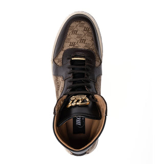 Mauri 8466/1 Vision Men's Shoes Nappa Leather / Fabric / Time Leather High-Top Sneaker (MA5681)(Special Order)-AmbrogioShoes