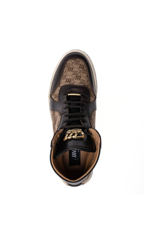 Mauri 8466/1 Vision Nappa Leather / Fabric / Time Leather High-Top Sneaker (MA5681)-AmbrogioShoes