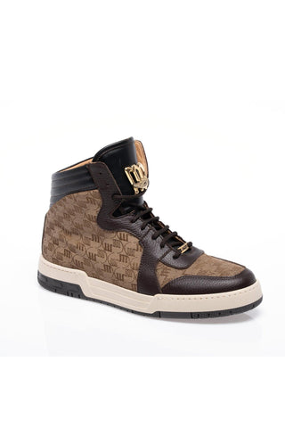 Mauri 8466/1 Vision Nappa Leather / Fabric / Time Leather High-Top Sneaker (MA5681)-AmbrogioShoes