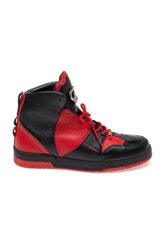 Mauri 8471/2 Hook Exotic Crocodile Skin & Time Leather High-Top Sneaker (MA5679)-AmbrogioShoes