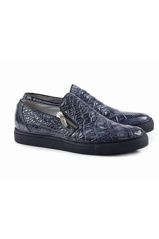 Mauri 8508 Grey Body Alligator Sneakers (MA4609)-AmbrogioShoes