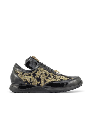 Mauri 8514 Blunt Exotic Crocodile / Didier Fabric / Patent Casual Sneakers (MA5365)-AmbrogioShoes