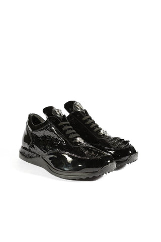 Mauri 8514 Blunt Exotic Hornback & Embossed Patent Sneakers (MA5332)-AmbrogioShoes