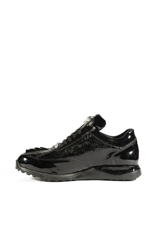 Mauri 8514 Blunt Exotic Hornback & Embossed Patent Sneakers (MA5332)-AmbrogioShoes