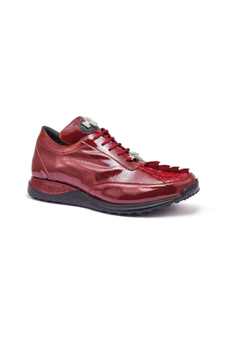 Mauri 8514 Blunt Exotic Hornback & Embossed Patent Sneakers (MA5332)-AmbrogioShoes