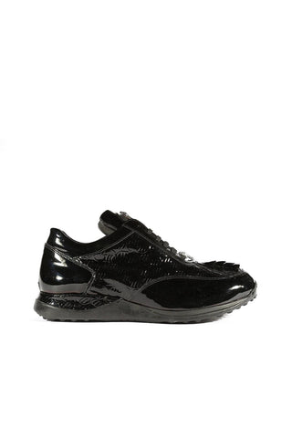 Mauri 8514 Blunt Exotic Hornback & Embossed Patent Sneakers (MA5332)-AmbrogioShoes