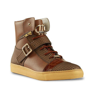 Mauri 8515 Men's Shoes Crocodile Skin / Fabric / Calf-Skin Leather Sneakers (MA4000)(Special Order)-AmbrogioShoes