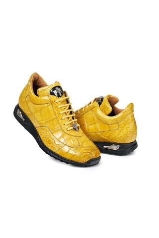 Mauri 8566 Empire Burnished Yellow Alligator Sneakers (MA5017)-AmbrogioShoes