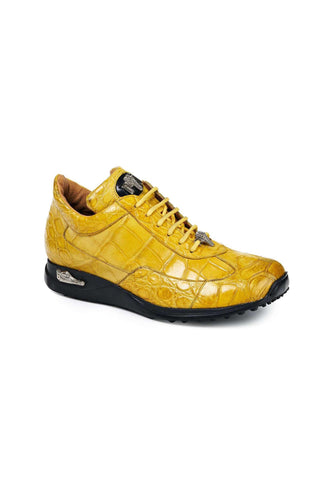 Mauri 8566 Empire Burnished Yellow Alligator Sneakers (MA5017)-AmbrogioShoes