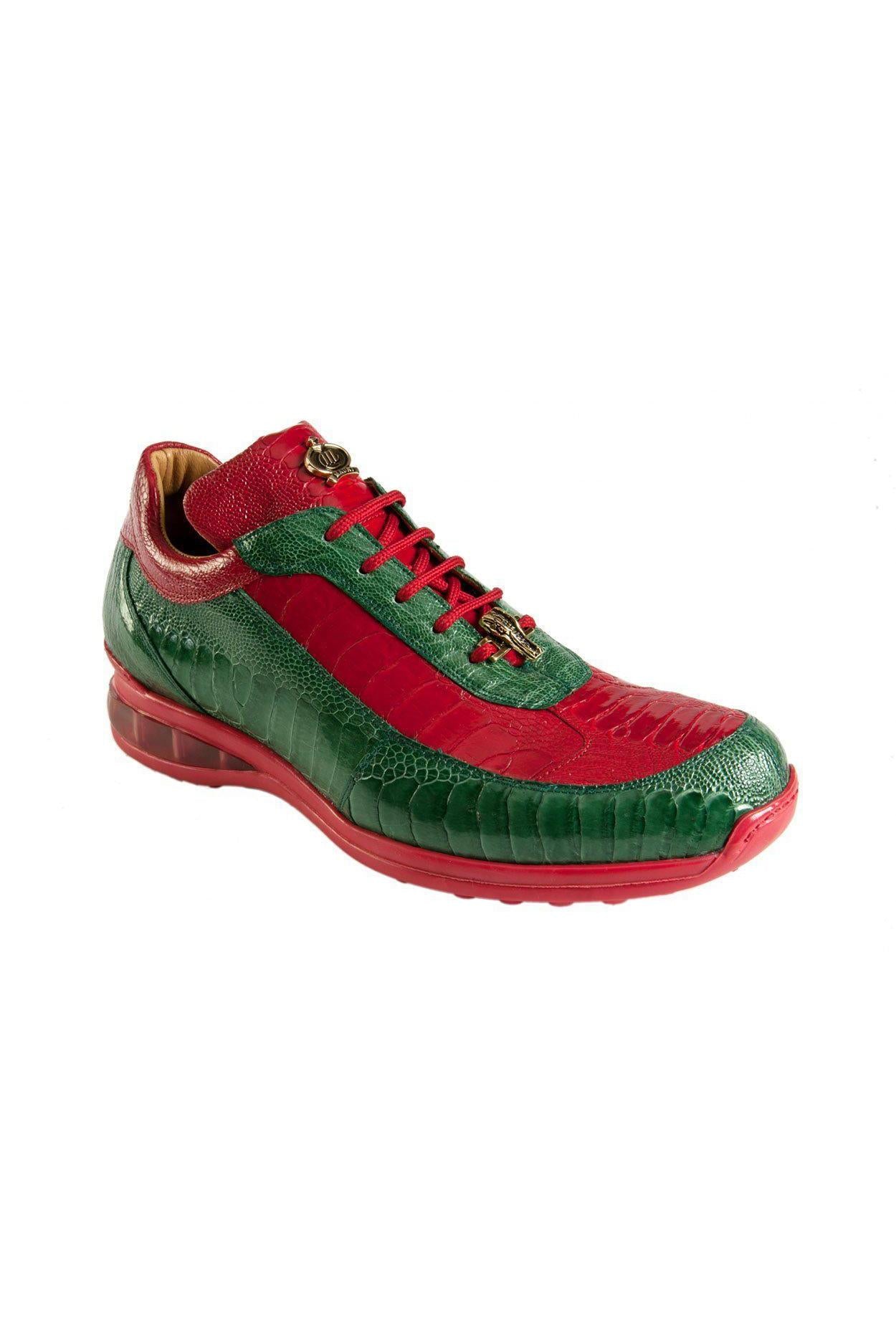 Mauri 8569 Exotic Ostrich Skin Casual Sneakers (MAO1047
