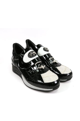 Mauri 8575 Rouge Crocodile / Patent Sneakers-AmbrogioShoes