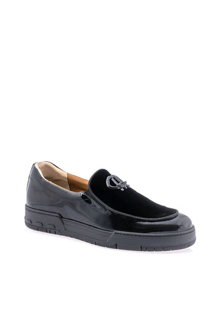 Mauri 8600/8 Patent Leather & Velvet Sneaker-AmbrogioShoes