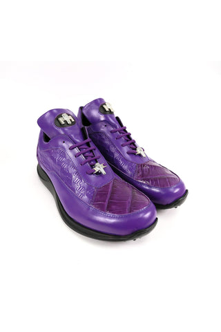 Mauri 8900/2 Bubble Crocodile / Nappa Embossed Sneakers-AmbrogioShoes