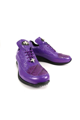 Mauri 8900/2 Bubble Crocodile / Nappa Embossed Sneakers-AmbrogioShoes