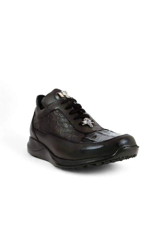 Mauri 8900/2 Bubble Crocodile / Nappa Embossed Sneakers-AmbrogioShoes