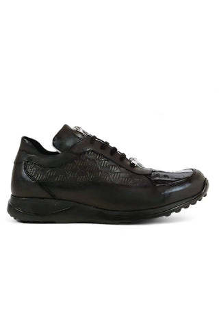 Mauri 8900/2 Bubble Crocodile / Nappa Embossed Sneakers-AmbrogioShoes