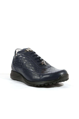 Mauri 8900/2 Bubble Crocodile / Nappa Embossed Sneakers-AmbrogioShoes
