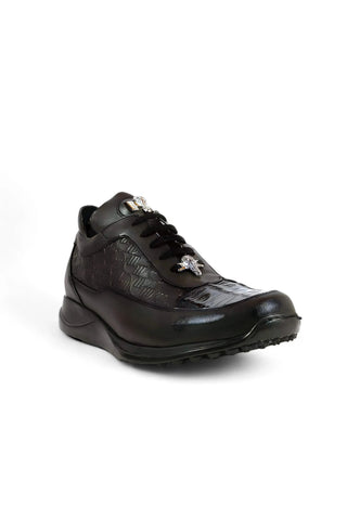 Mauri 8900/2 Bubble Crocodile / Nappa Embossed Sneakers-AmbrogioShoes
