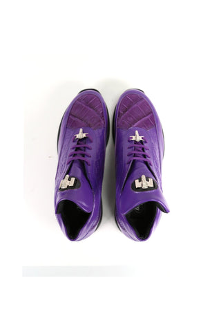 Mauri 8900/2 Bubble Crocodile / Nappa Embossed Sneakers-AmbrogioShoes