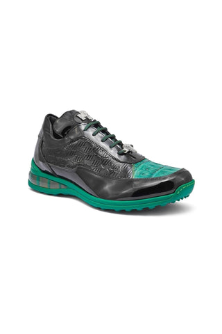 Mauri 8900/2 Bubble Crocodile & Patent Sneakers-AmbrogioShoes