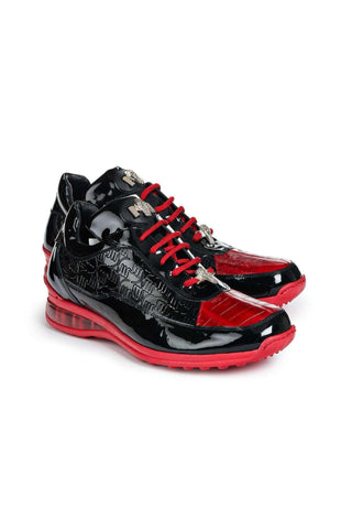 Mauri 8900/2 Bubble Exotic Crocodile Skin & Calf-Skin Patent Sneakers (MA5020)-AmbrogioShoes