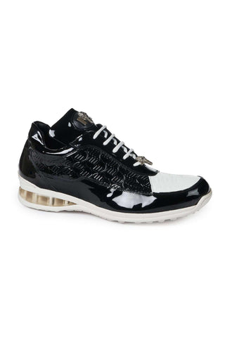 Mauri 8900/2 Bubble Exotic Crocodile Skin & Calf-Skin Patent Sneakers (MA5020)-AmbrogioShoes