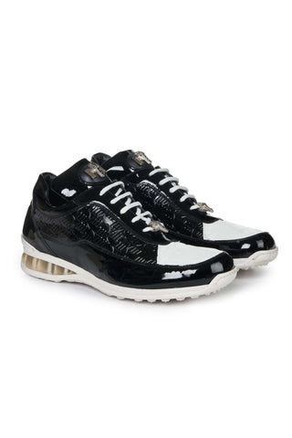 Mauri 8900/2 Bubble Exotic Crocodile Skin & Calf-Skin Patent Sneakers (MA5020)-AmbrogioShoes