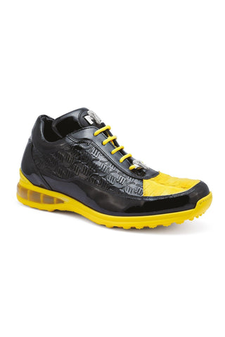 Mauri 8900/2 Bubble Exotic Crocodile Skin & Calf-Skin Patent Sneakers (MA5020)-AmbrogioShoes