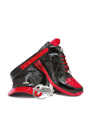 Mauri 8900/2 Bubble Exotic Crocodile Skin & Calf-Skin Patent Sneakers (MA5020)-AmbrogioShoes