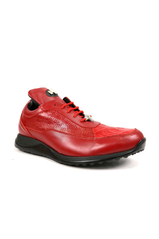 Mauri 8900/2 Bubble Exotic Crocodile Skin & King Nappa Embossed Sneakers (MA5338)-AmbrogioShoes