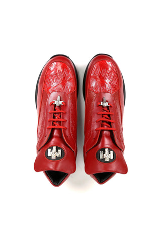Mauri 8900/2 Bubble Exotic Crocodile Skin & King Nappa Embossed Sneakers (MA5338)-AmbrogioShoes