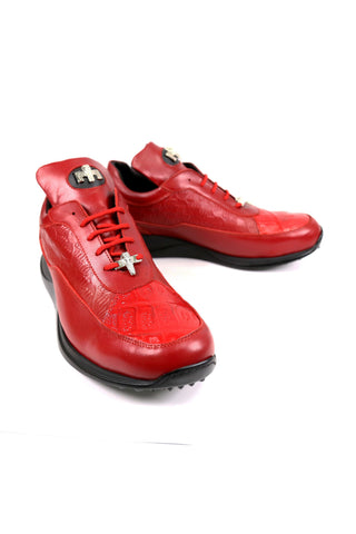 Mauri 8900/2 Bubble Exotic Crocodile Skin & King Nappa Embossed Sneakers (MA5338)-AmbrogioShoes