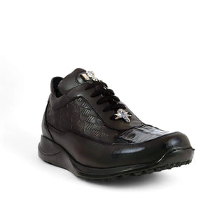 Mauri 8900/2 Bubble Exotic Crocodile Skin & King Nappa Embossed Sneakers (MA5338)(Made to Order)-AmbrogioShoes