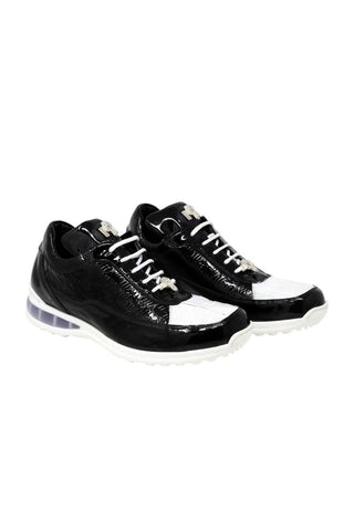 Mauri 8900/2 Bubble Ostrich Skin & Embossed Patent Sneakers (MA5125)-AmbrogioShoes