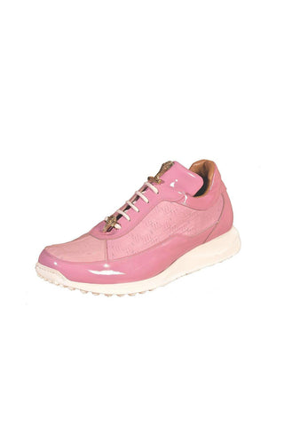 Mauri 8900/2 Bubble Pink Exotic Crocodile / Patent / Nappa Print Leather Casual Sneakers (MA5350)-AmbrogioShoes