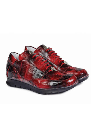 Mauri 8932 Exotic Baby Crocodile Skin Sneakers (MA4610)-AmbrogioShoes