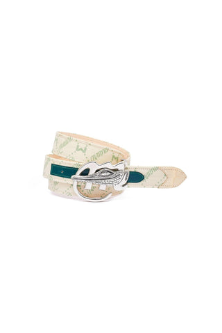 Mauri AB6 Men's Alligator Skin / Fabric / Leather Belt (MAB1008)