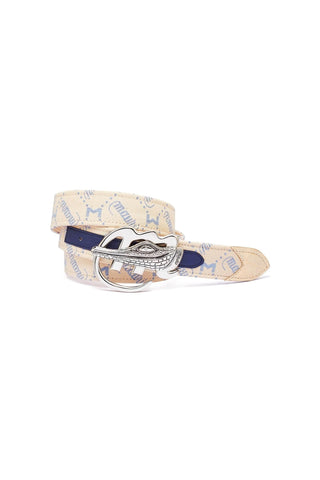 Mauri AB6 Men's Alligator Skin / Fabric / Leather Belt (MAB1008)