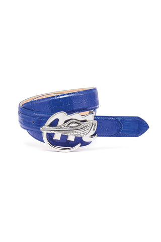 Mauri AB6 Men's Exotic Crocodile Skin & Patent Calf-Skin Leather Belt (MAB1020)-AmbrogioShoes