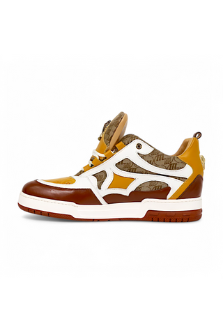 Mauri Abstract 8435 Exotic Crocodile / Fabric / Nappa Leather Casual Sneaker (MA5670)-AmbrogioShoes