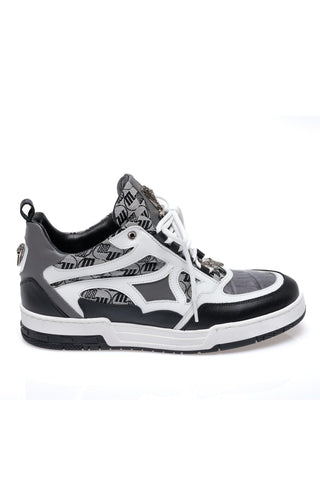 Mauri Abstract Crocodile, Leather & Fabric Sneaker-AmbrogioShoes