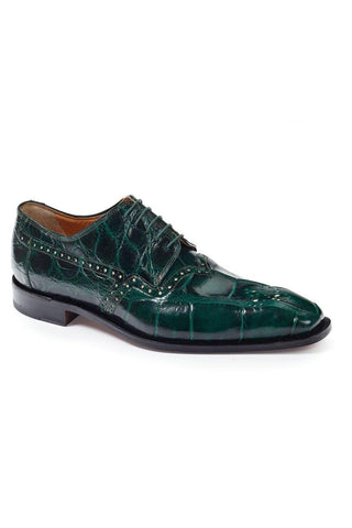Mauri Alligator Hunter Green Oxfords Art 4860 (MA4652)-AmbrogioShoes
